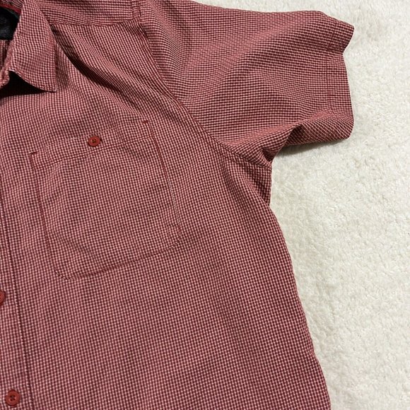 The North Face Shirt Mens XXL Plaid Short Sleeve Button Up Red Checkered - Picture 4 of 11